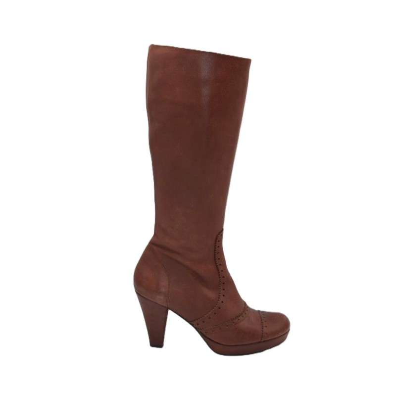 BOSETTINI: BOTA DE CAÑA ALTA CON TACÓN MEDIO Y PLATAFORMA 112793-LIBANO