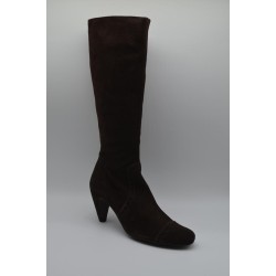 BOSETTINI: BOTA DE CAÑA ALTA CON TACÓN MEDIO EN SERRAJE DE VACUNO 112738-MARRÓN