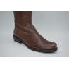 LACAL: BOTA MOSQUETERA PLANA EN PIEL VACUNO 114026-MARRÓN