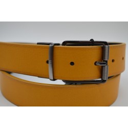 MIGUEL BELLIDO: CINTURÓN REVERSIBLE SPORT EN PIEL VACUNO 735/35 NEGRO-MOSTAZA. NEGRO/MOSTAZA