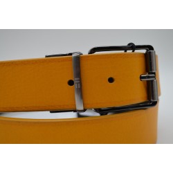 MIGUEL BELLIDO: CINTURÓN REVERSIBLE SPORT EN PIEL VACUNO 735/35 NEGRO-MOSTAZA. NEGRO/MOSTAZA