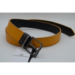 MIGUEL BELLIDO: CINTURÓN REVERSIBLE SPORT EN PIEL VACUNO 735/35 NEGRO-MOSTAZA. NEGRO/MOSTAZA