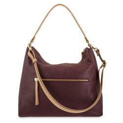 EL POTRO: BOLSO HOBO MUJER PIEL VACUNO 1515-OASIS-BURDEOS
