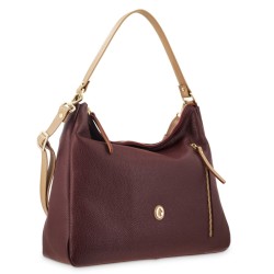 EL POTRO: BOLSO HOBO MUJER PIEL VACUNO 1515-OASIS-BURDEOS
