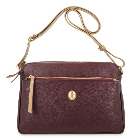 EL POTRO: BOLSO BANDOLERA GRANDE MUJER PIEL 1542-OASIS-BURDEOS