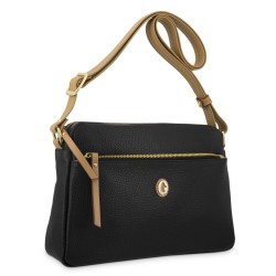 EL POTRO: BOLSO BANDOLERA GRANDE MUJER PIEL 1542-OASIS-NEGRO