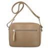 EL POTRO: BOLSO BANDOLERA MEDIANO MUJER DE 3 CREMALLERAS EN LONA Y PIEL 4520-BASE-MOCA