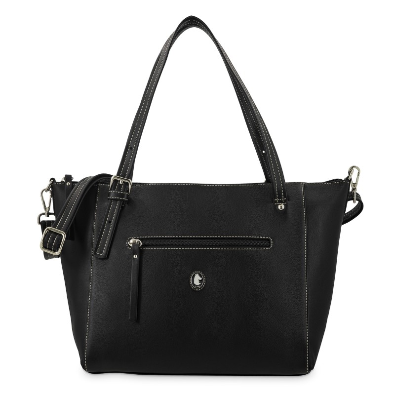 EL POTRO: BOLSO CESTA MUJER PIEL VACUNO TAMAÑO GRANDE 4002-NEW-ORIGEN-NEGRO
