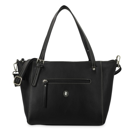 EL POTRO: BOLSO CESTA MUJER PIEL VACUNO TAMAÑO GRANDE 4002-NEW-ORIGEN-NEGRO