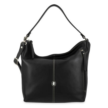 EL POTRO: BOLSO HOBO MUJER PIEL VACUNO TAMAÑO MEDIO/GRANDE 4009-NEW-ORIGEN-NEGRO