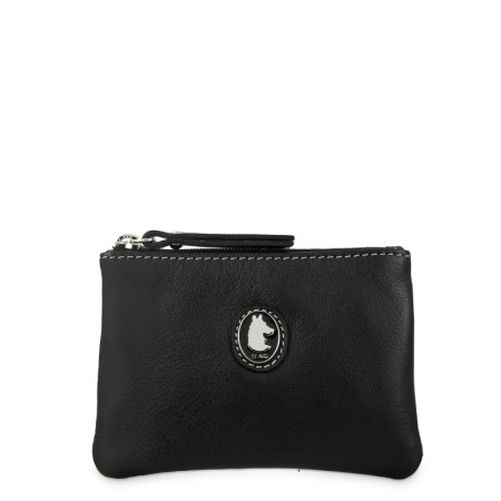 EL POTRO: MONEDERO DE 10 CM. DOS CREMALLERAS EN PIEL VACUNO 4036-NEW-ORIGEN-NEGRO