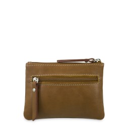 EL POTRO: MONEDERO DE 10 CM. DOS CREMALLERAS EN PIEL VACUNO 4036-NEW-ORIGEN-CUERO