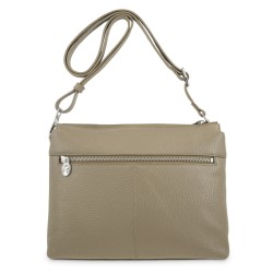 EL POTRO: BOLSO BANDOLERA DOBLE COMPARTIMENTO MUJER EN PIEL VACUNO 6515-IRIS-TOPO