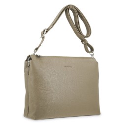 EL POTRO: BOLSO BANDOLERA DOBLE COMPARTIMENTO MUJER EN PIEL VACUNO 6515-IRIS-TOPO