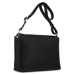 EL POTRO: BOLSO BANDOLERA DOBLE COMPARTIMENTO MUJER EN PIEL VACUNO 6515-IRIS-NEGRO