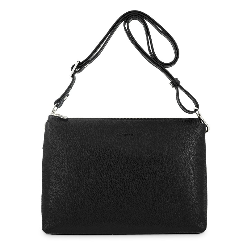 EL POTRO: BOLSO BANDOLERA DOBLE COMPARTIMENTO MUJER EN PIEL VACUNO 6515-IRIS-NEGRO