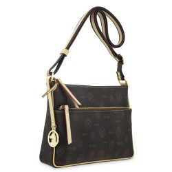 EL POTRO: BOLSO BANDOLERA PEQUEÑO EN LONA Y PIEL VACUNO 2248-VINTAGE-MARRON