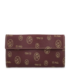 EL POTRO: CARTERA GRANDE MUJER EN LONA Y PIEL 2251-VINTAGE-BURDEOS