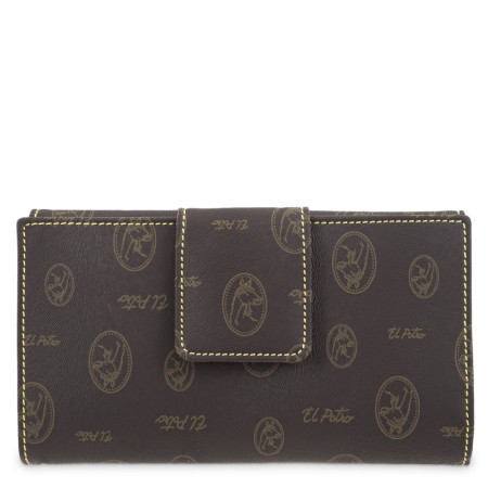 EL POTRO: CARTERA GRANDE MUJER EN LONA Y PIEL 2251-VINTAGE-MARRON