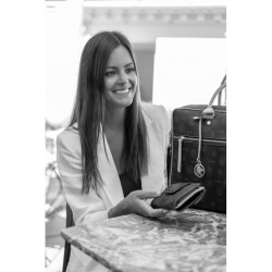 El Potro: Cartera mujer en lona y piel 14 cm. 2250-VINTAGE-BURDEOS