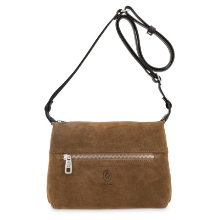 El Potro: Bolso bandolera pequeño mujer piel VACUNO 3112-NATURAL-CASTAÑO/MARRÓN