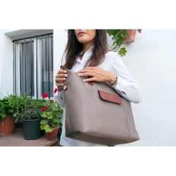 El POTRO: BOLSO TOTE MUJER TIPO CESTA 4803-ELBA-TAUPE