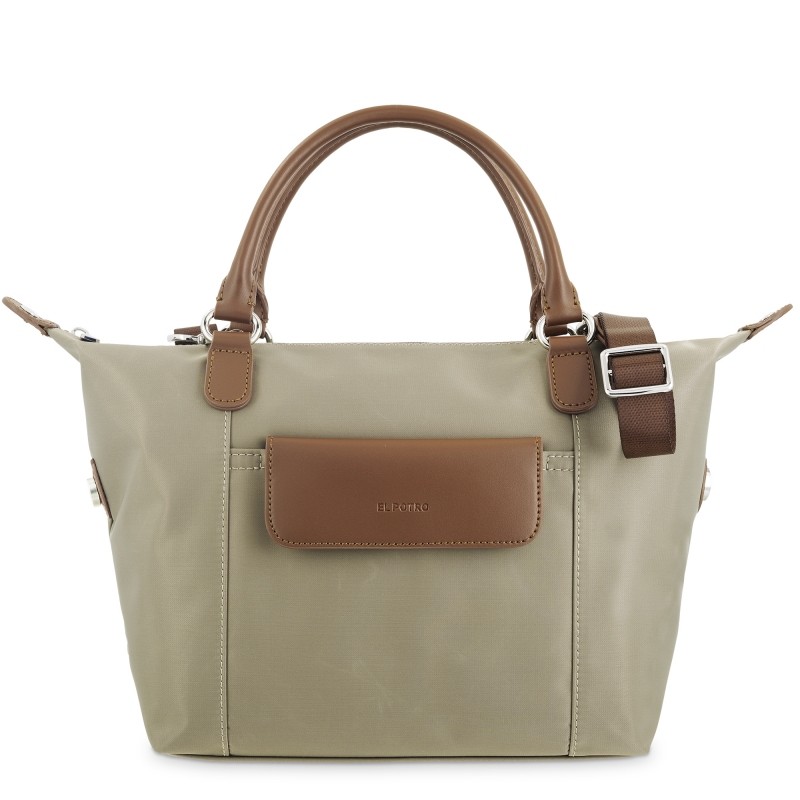 El POTRO: BOLSO MUJER TIPO CESTA PEQUEÑO 4806-ELBA-TAUPE