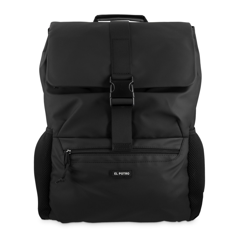 POTRO: MOCHILA SOLAPA GRANDE 74220-NEW SPORT-NEGRA