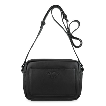 EL POTRO: BOLSO BANDOLERA PEQUEÑO DE PIEL VACUNO 6701-BARI-NEGRO
