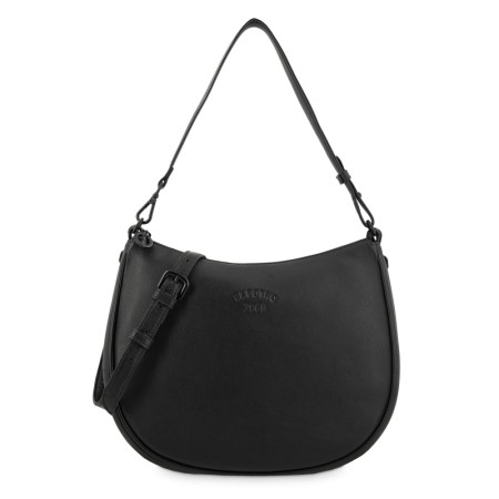 EL POTRO: BOLSO HOBO CON BANDOLERA DE PIEL VACUNO 6706-BARI-NEGRO