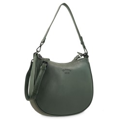 EL POTRO: BOLSO HOBO CON BANDOLERA DE PIEL VACUNO 6706-BARI-VERDE