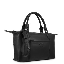 EL POTRO: BOLSO CESTA CON BANDOLERA DE PIEL VACUNO 6707-BARI-NEGRO