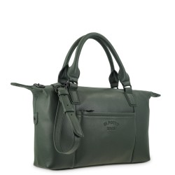 EL POTRO: BOLSO CESTA CON BANDOLERA DE PIEL VACUNO 6707-BARI-VERDE