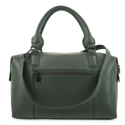 EL POTRO: BOLSO CESTA CON BANDOLERA DE PIEL VACUNO 6707-BARI-VERDE