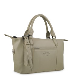 EL POTRO: BOLSO CESTA CON BANDOLERA DE PIEL VACUNO 6707-BARI-TAUPE