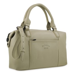 EL POTRO: BOLSO CESTA CON BANDOLERA DE PIEL VACUNO 6707-BARI-TAUPE