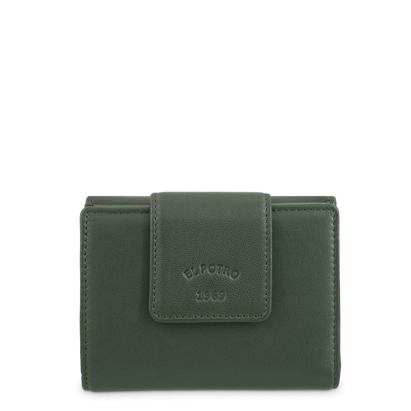 EL POTRO: CARTERA MUJER PEQUEÑA DE PIEL VACUNO 6710-BARI-VERDE