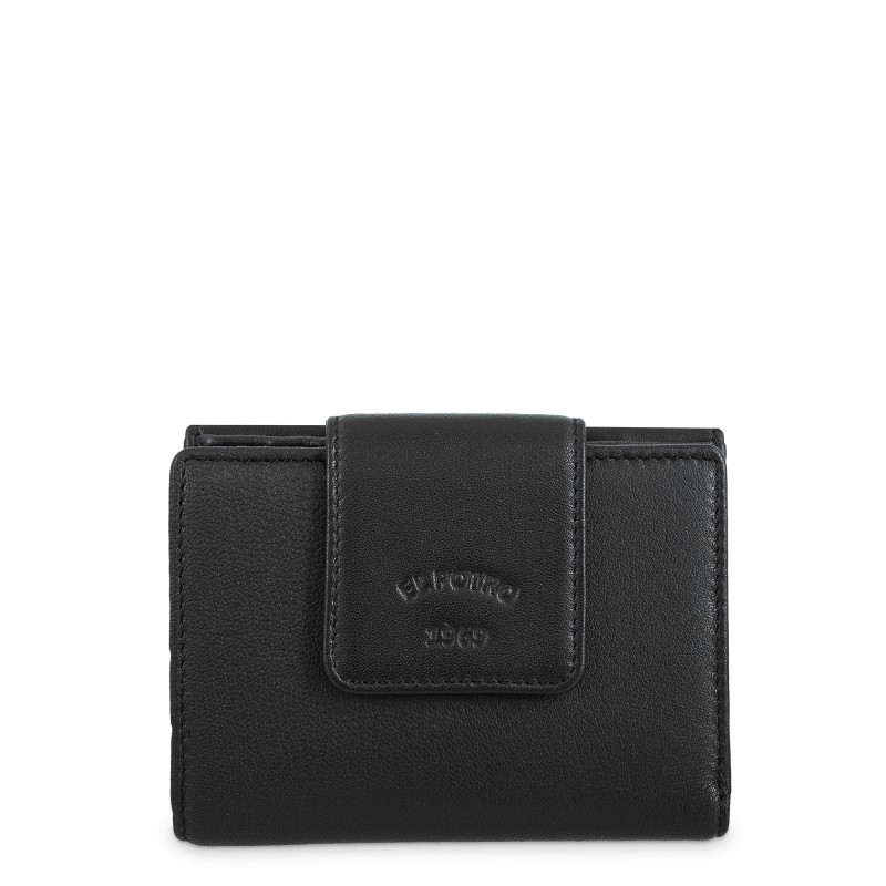 EL POTRO: CARTERA MUJER PEQUEÑA DE PIEL VACUNO 6710-BARI-NEGRA