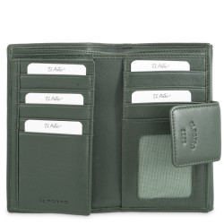 EL POTRO: CARTERA MUJER MEDIANA 16,5 CM. DE PIEL VACUNO 6711-BARI-VERDE