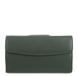 EL POTRO: CARTERA MUJER MEDIANA 16,5 CM. DE PIEL VACUNO 6711-BARI-VERDE
