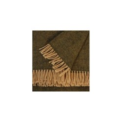 ARTESANIA TEXTIL DE GRAZALEMA: BUFANDA DE LANA 100% ESPIGA KAKI