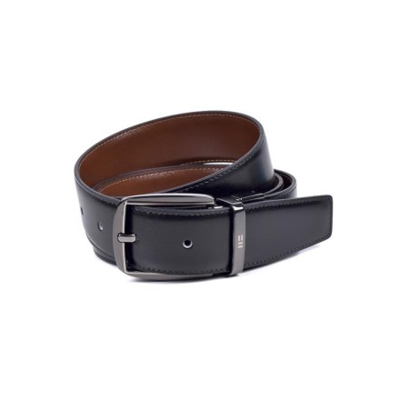 Miguel Bellido: Cinturón reversible 430-32mm negro/cuero
