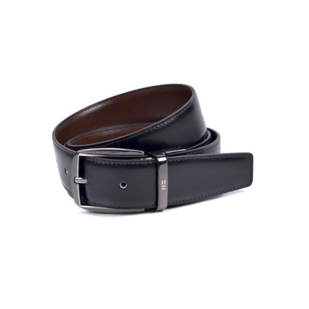 Miguel Bellido: Cinturón reversible de piel 32 mm. NEGRO-MARRÓN