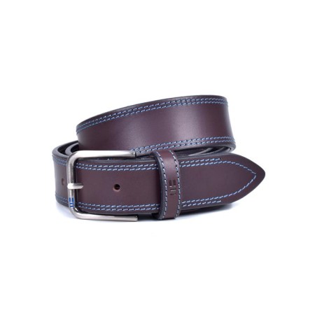 MIGUEL BELLIDO: CINTURÓN SPORT EN PIEL VACUNO 760-35-MARRÓN