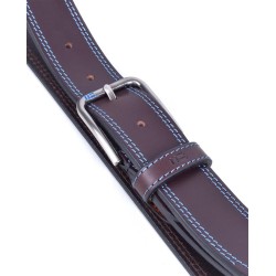 MIGUEL BELLIDO: CINTURÓN SPORT EN PIEL VACUNO 760-35-MARRÓN