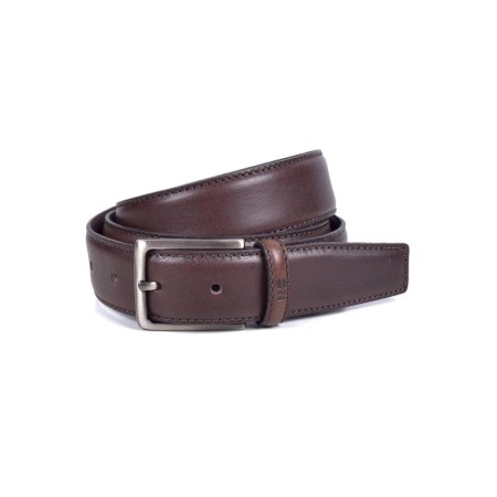 MIGUEL BELLIDO: CINTURÓN VESTIR HOMBRE EN PIEL VACUNO DE 1ª CALIDAD TACTO SUAVE 300-32-MARRÓN