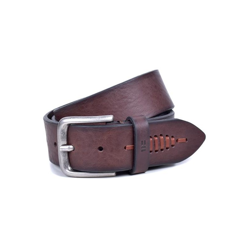 MIGUEL BELLIDO: CINTURÓN JEANS PIEL VACUNO 4335-40-MARRÓN