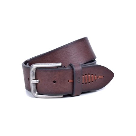 MIGUEL BELLIDO: CINTURÓN JEANS PIEL VACUNO 4335-40-MARRÓN