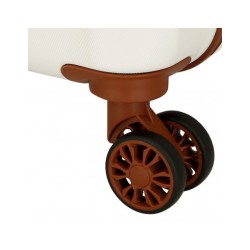 EL POTRO: MALETA DE CABINA EXPANDIBLE ABS TSA 5128621- OCURI-BLANCA