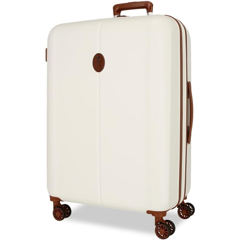 POTRO: MALETA MEDIANA 70 CM. EXPANDIBLE ABS TSA 5128826- OCURI-BLANCA